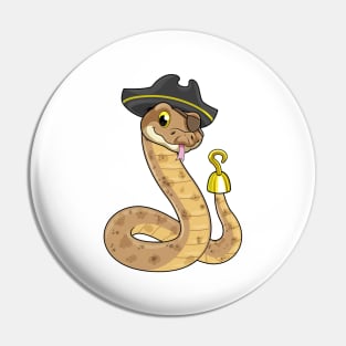 Snake as Pirate Hook hand & Eye patch Pin