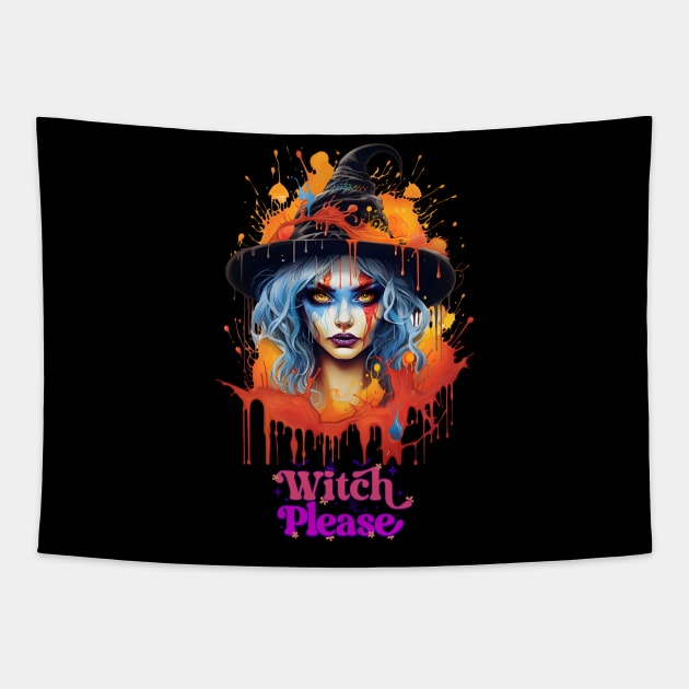 Witch Please Tapestry by Funtomass