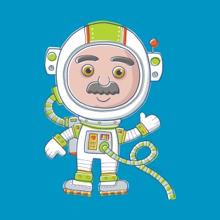 Cute Astronaut Cartoon T-Shirt