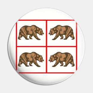 California Bear X 4 By Basement Mastermind Pin