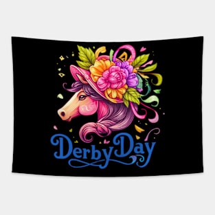 Derby day flower horse Tapestry