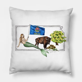 Kansas Mermaid Pillow