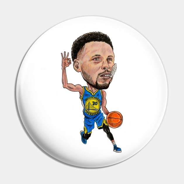 Steph Caricature Pin by tabslabred