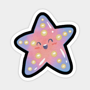 Watercolor Cute Starfish Magnet