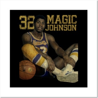 Magic Johnson Poster Family Silk Wall Print 17 inch x 13 inch