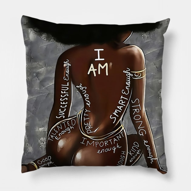 iam black poster art Pillow by aldebaren