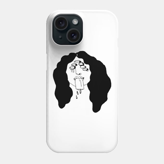 Black Widow with Ice Lolly Phone Case by ghostpen