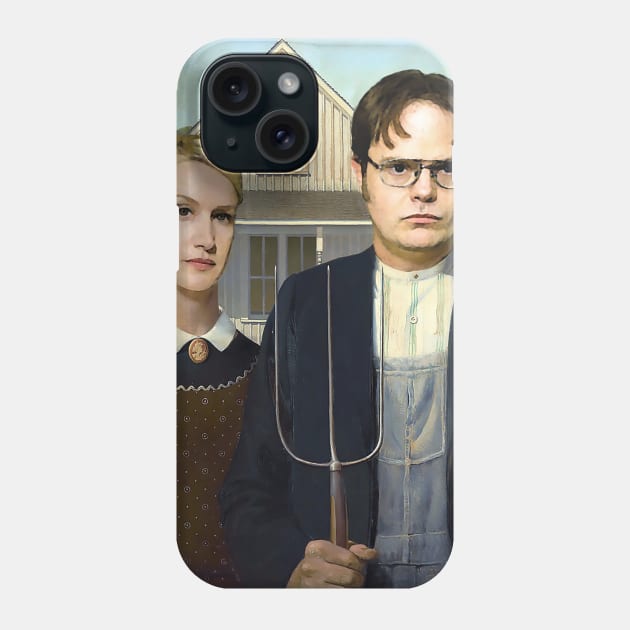 Dwight and Angela (American Gothic) Phone Case by DavidLoblaw