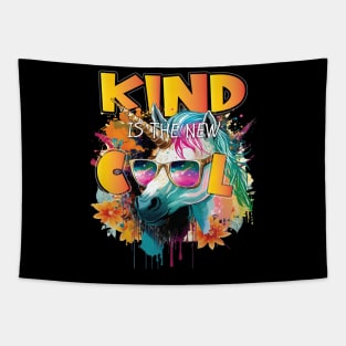 Cute Kind Is The New Cool Friendship Be Kind Unicorn Fantasy Tapestry