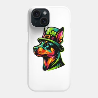 German Pinscher Celebrates Saint Patrick's Day Fun Phone Case