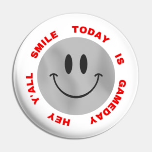 Smiley Gameday Pin