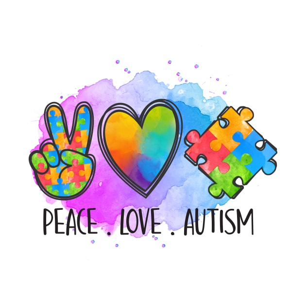 autism puzzle love peace by Mstudio