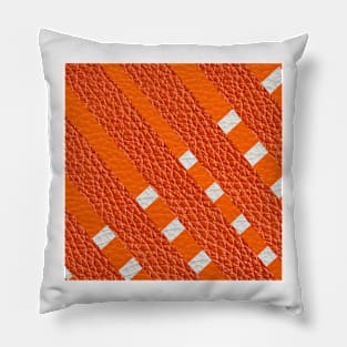 ART leather orange Pillow