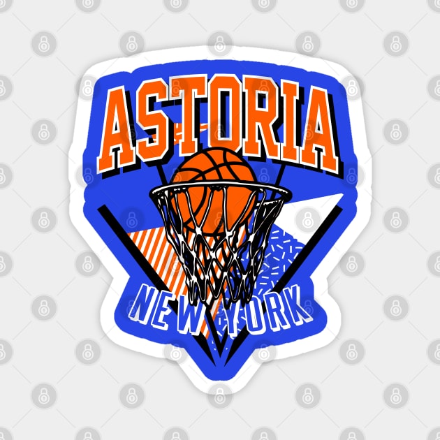 New York Basketball Astoria Throwback Magnet by funandgames