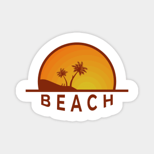 Beach Half Round Magnet