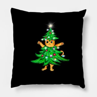 Funny Christmas Cat Pillow