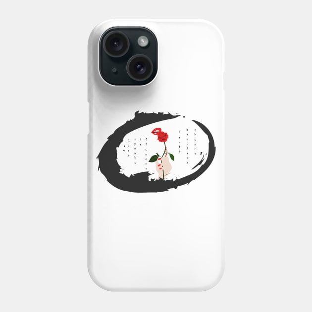 Red Lips, Roses, Thorns and Blood, Truth of Love Phone Case by BESTMOM