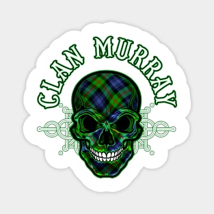 Scottish Clan Murray Tartan Celtic Skull Magnet