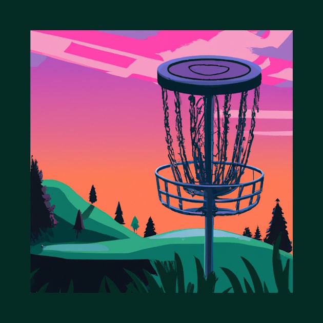 Disc Golf at Sunset by Star Scrunch