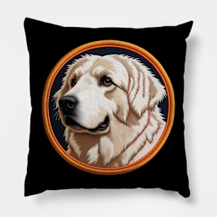 Great Pyrenees Embroidered Patch Pillow