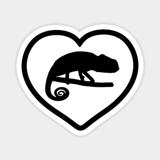 Black Heart Chameleon for Chameleon Lovers Magnet