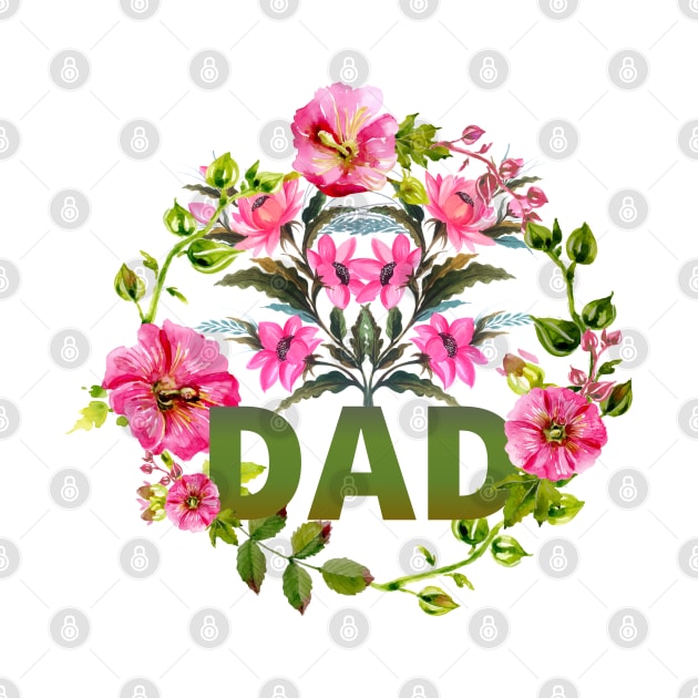 Forget Me Not Floral Wreath Dad by slawers