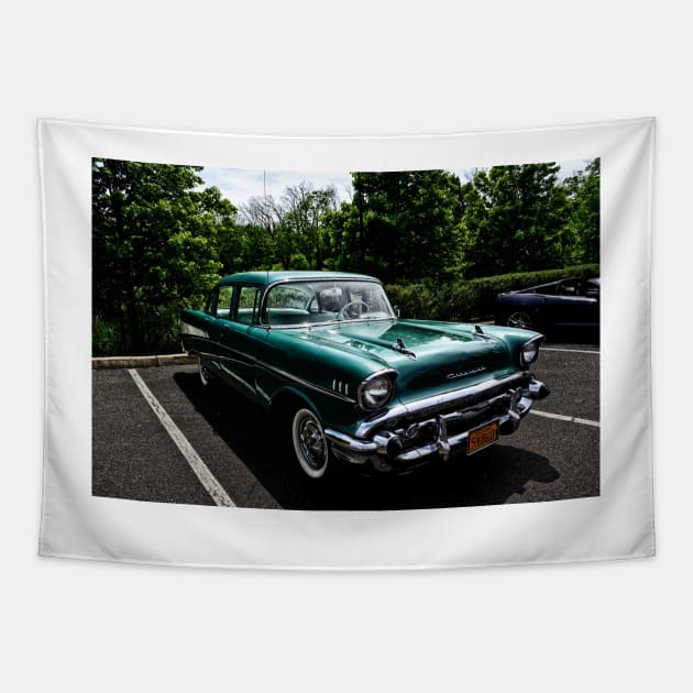 57 Chevy - Classic Car Tapestry by JimDeFazioPhotography