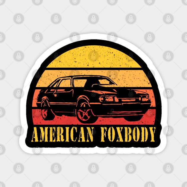 Mustang Foxbody American Fox body stang Muscle classic Car 5.0L Magnet by JayD World