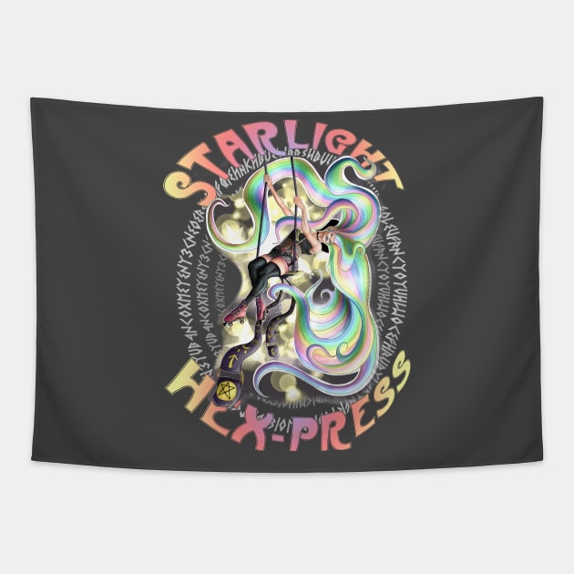 Starlight Hex-press Tapestry by VixPeculiar