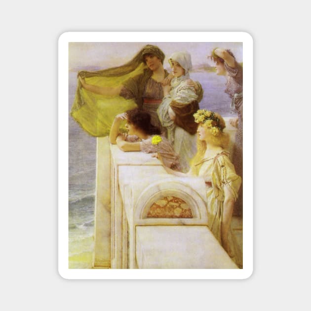 At Aphrodite's Cradle by Sir Lawrence Alma-Tadema Magnet by MasterpieceCafe