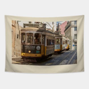 Historic Lisbon trams Tapestry