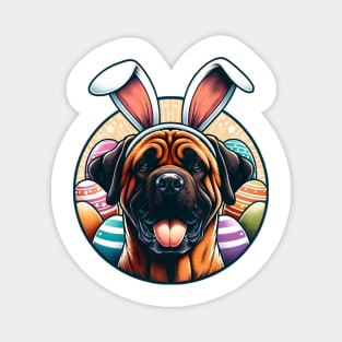 Tosa Inu Celebrates Easter with Family and Joy Magnet