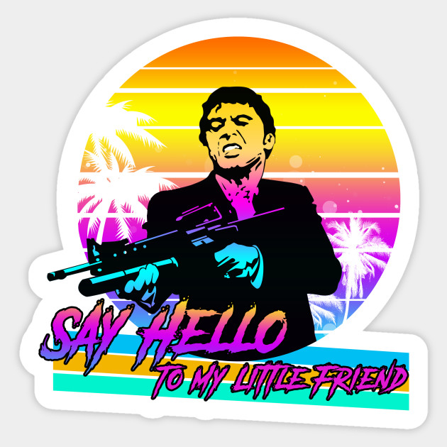 Tony Retro Tony Montana Sticker Teepublic
