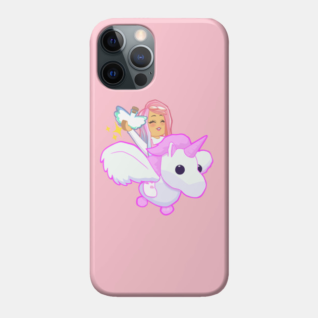 Pink Flying Unicorn - Roblox - Phone Case