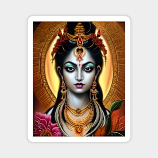 Hindu Goddess of Good Fortune Lakshmi Magnet