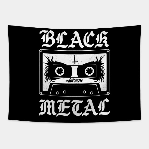 Black Metal - Mixtape - Goth Humor Tapestry by Nemons