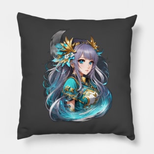 Whispers of Cetus: Enigmatic Anime Character Art Pillow