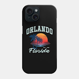 Retro Sunshine Summer Vibes Palm Trees Beach Orlando Florida Phone Case