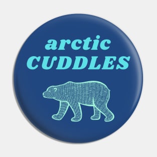 Arctic Cuddles, Sweet Polar Bear Hug Design Pin