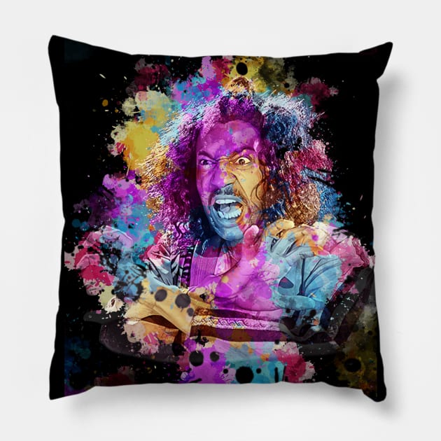 SHO NUFF ~ Watercolor Illustration Pillow by Punyaomyule