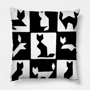 Geometric kitties Pillow