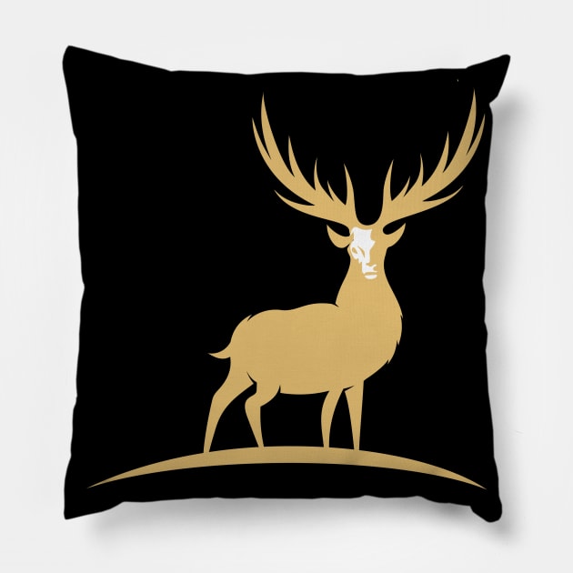 Christmas Deer Pillow by Whatastory