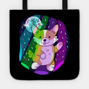 Cute Disco Corgi Tote