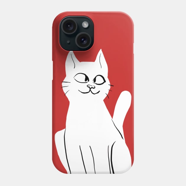 Cross Eyed Kitty Phone Case by pastelwhale