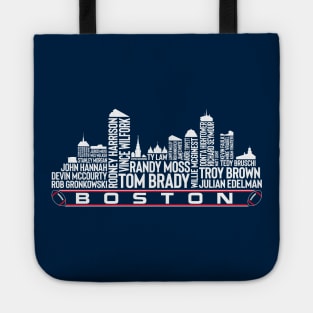 New England Football Team All Time Legends, Boston City Skyline Tote