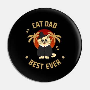 "Cat dad best ever" - Funny cat Trending Pin