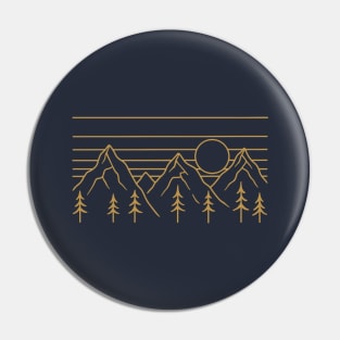 Nature Lines - Golden Version Pin