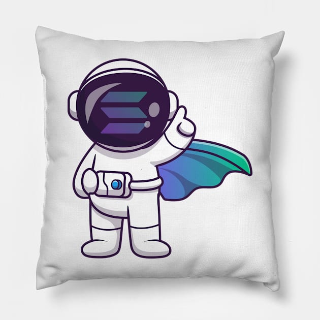 Solana crypto Coin Crytopcurrency Pillow by soufibyshop