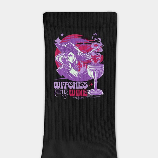 Witches and Wine Design for You Magical Wand Casting Lovers by Joaddo