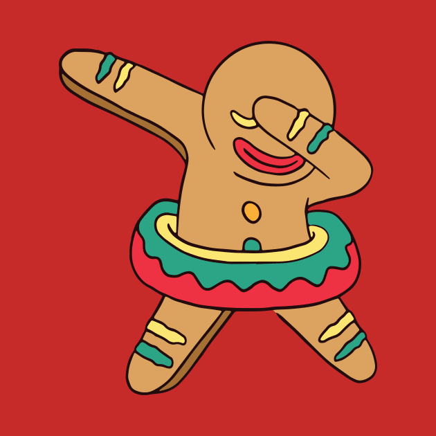 Cute Dabbing  Christmas Gingerbread Man by SLAG_Creative